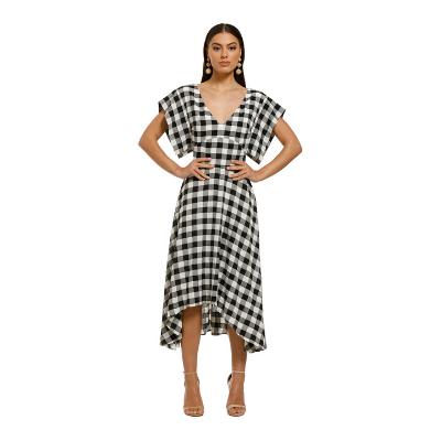 cooper-st-big-love-v-neck-midi-dress-plaid-front-summer-picnic-look