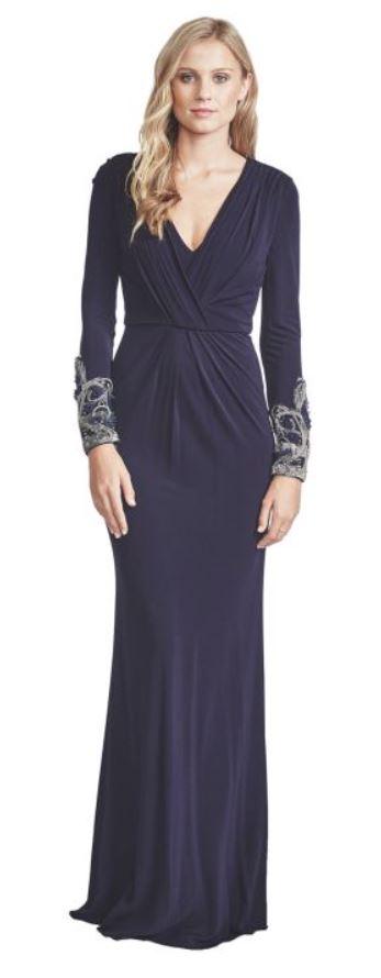 Badgley Mischka Long Sleeve Gown