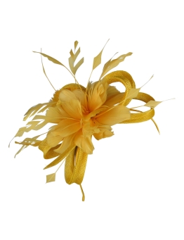 Morgan and Taylor - Nina Fascinator - Front - Yellow