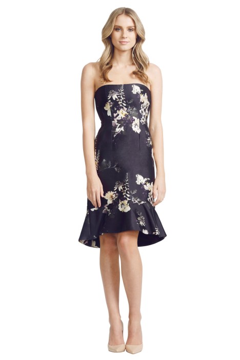 Ellery - Ten Pin Strapless Dress - Front - Black