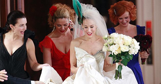 sex and the city black tie wedding