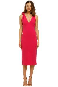 by-johnny-v-neck-bow-shoulder-dress-pink-front