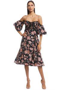 thurley_-_pineapple_chintz_lace_up_midi_dress_-_print_-_front