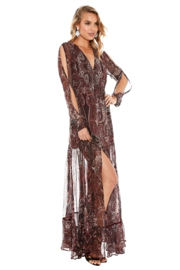 The Jetset Diaries - Labyrinth Paisley Maxi Dress - Side