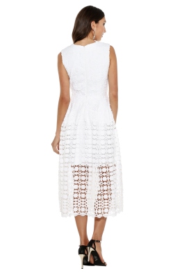 Nicholas - Mosaic Lace Ball Dress - White - Front