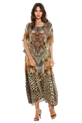 Camilla - EL SALVAJE ROUND NECK KAFTAN - Front - Prints