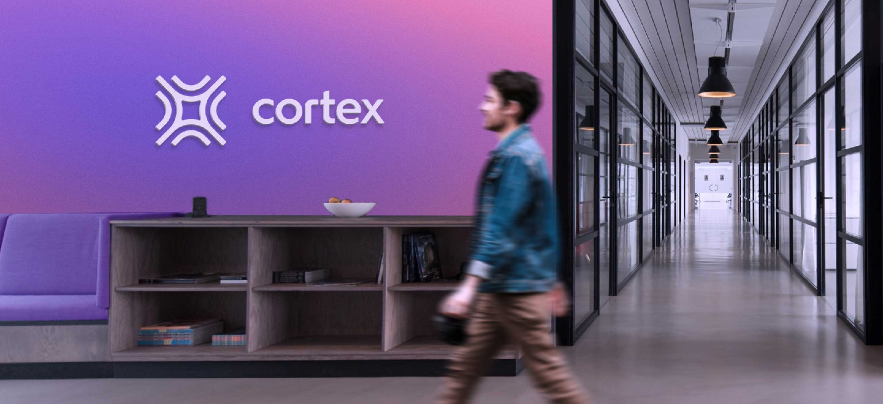 cortex brand at wall of building