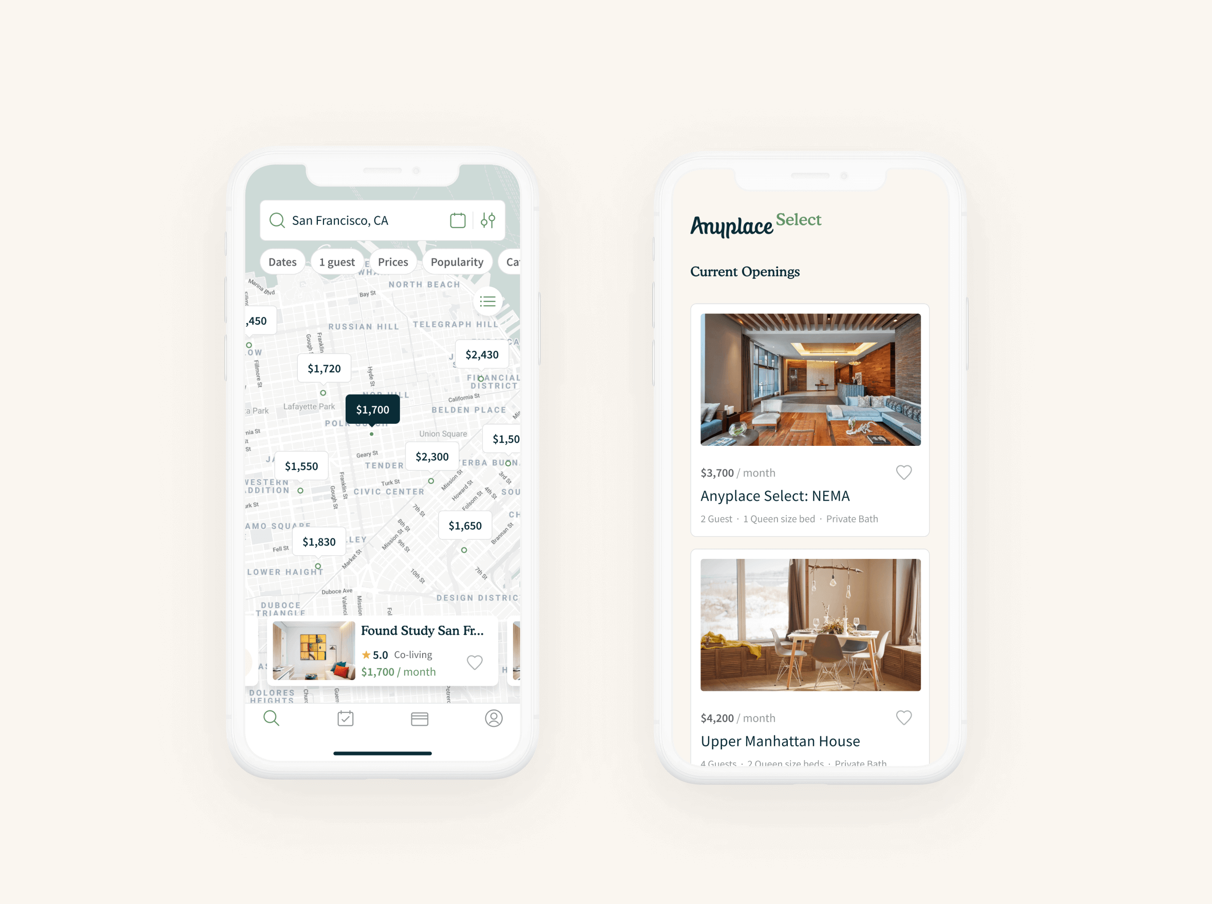 Anyplace app designed by zypsy design team