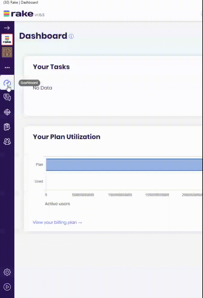 animated action of the Rake universal messaging platform