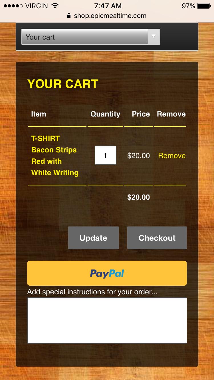 Epic Meal Time mobile cart