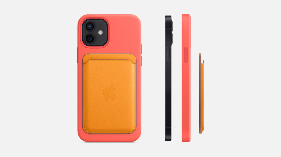Oranžový iPhone 12 se skvěle padnoucími doplňky MagSafe na splátky