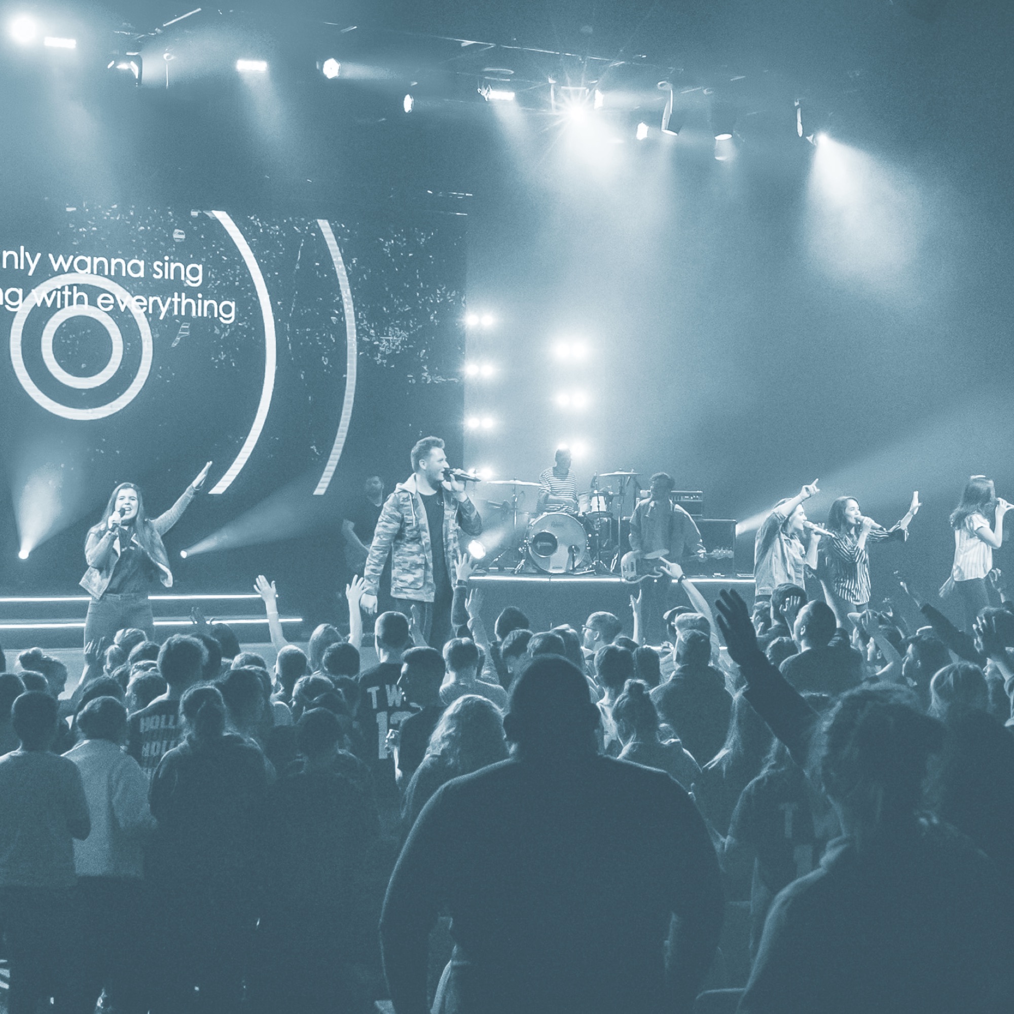 Someone preaching during a worship service