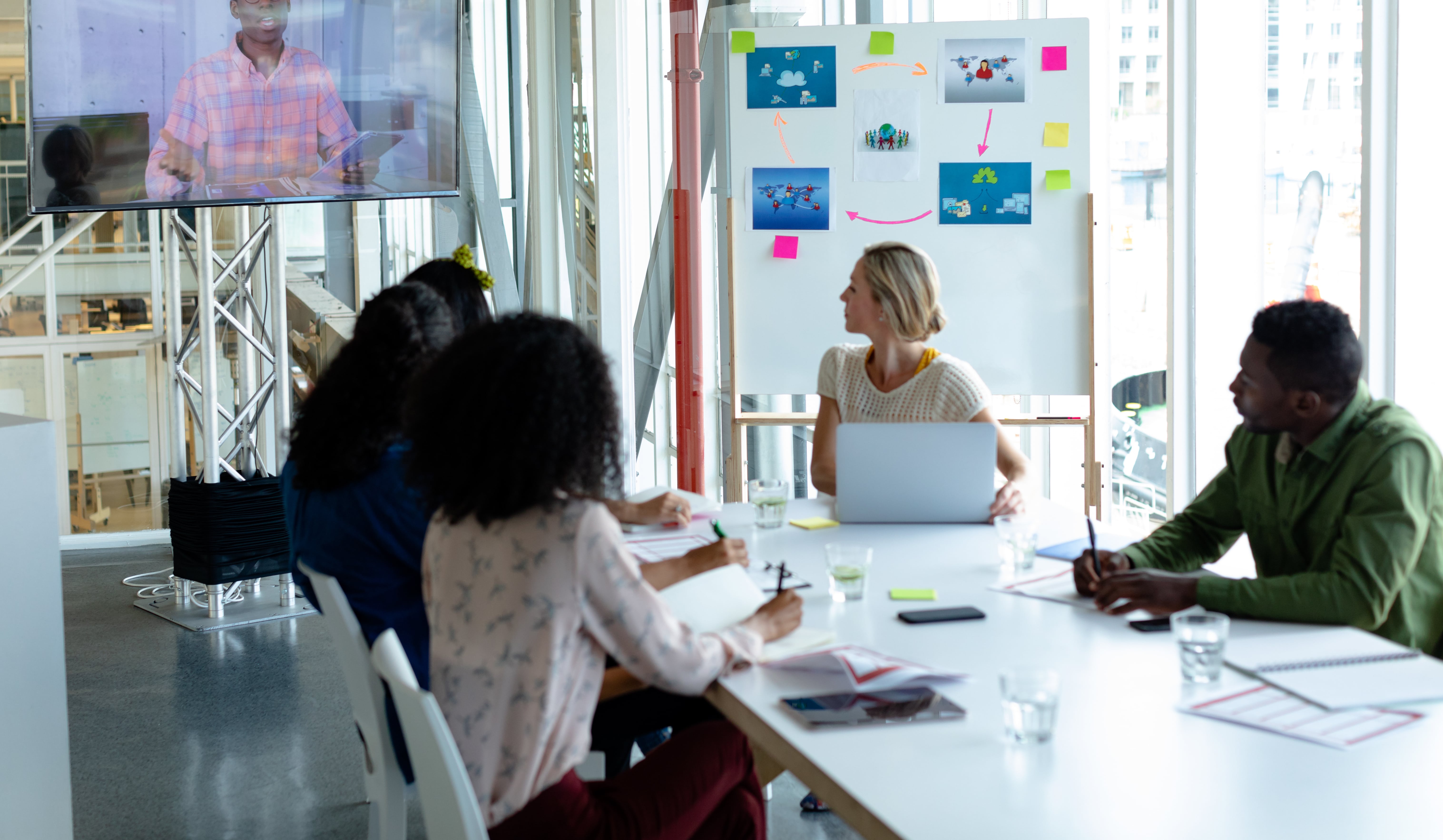 group of business people discussing