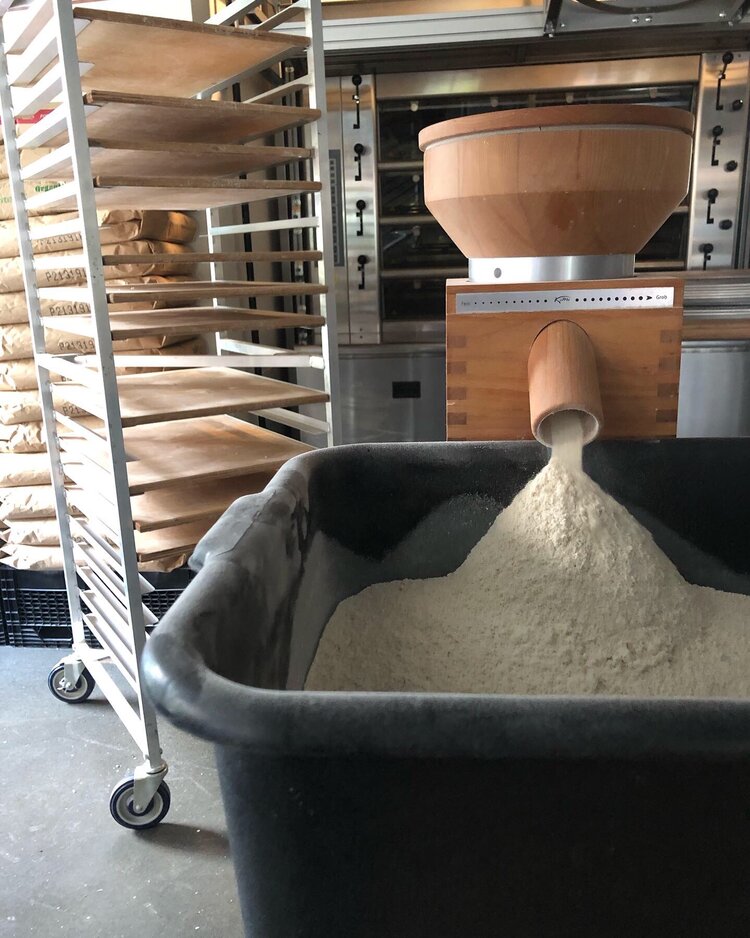 flour milled on site for our own sourdough loaves