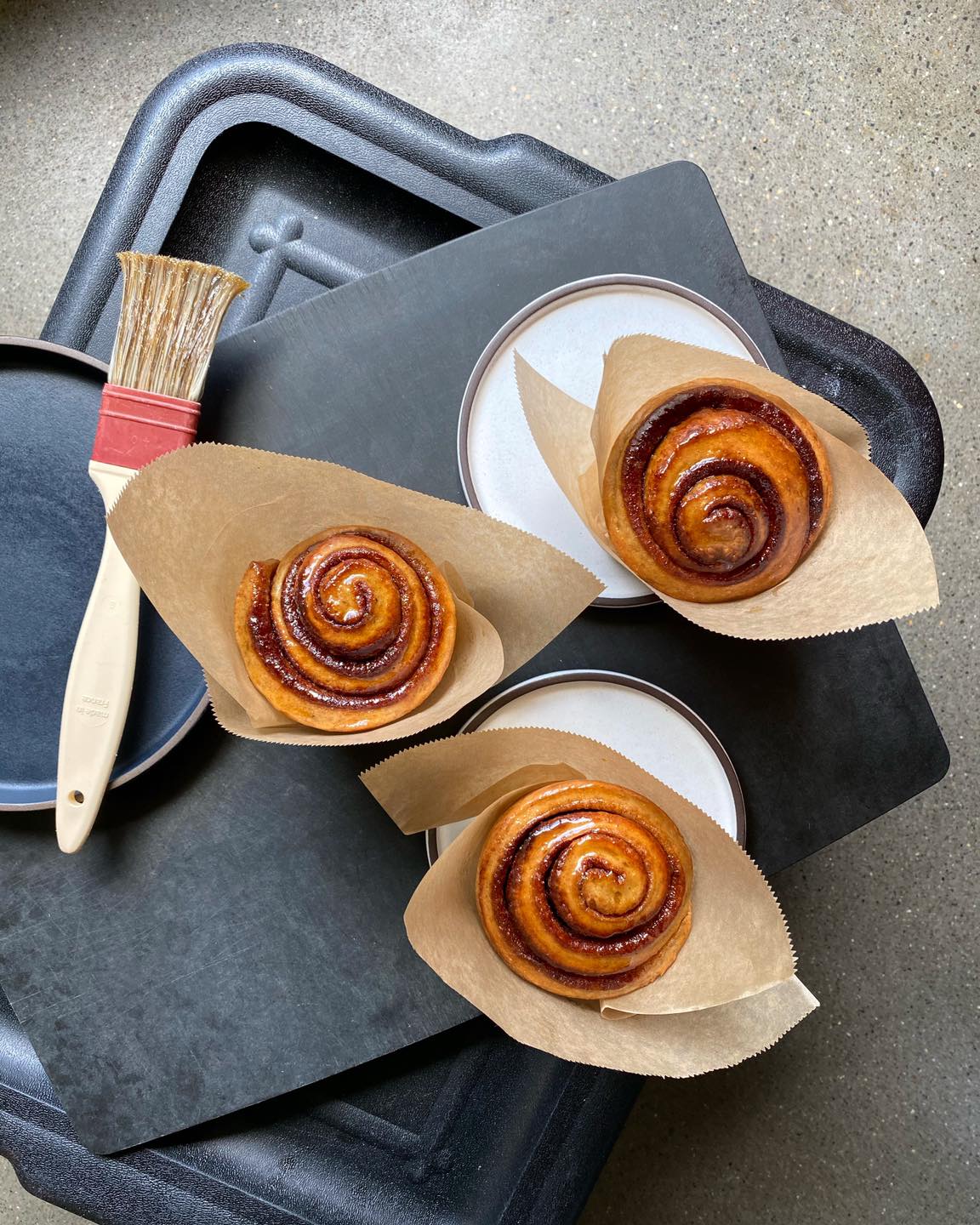 glazed vegan cinnamon rolls