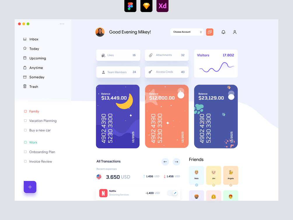 Personal Wallet Dashboard UI