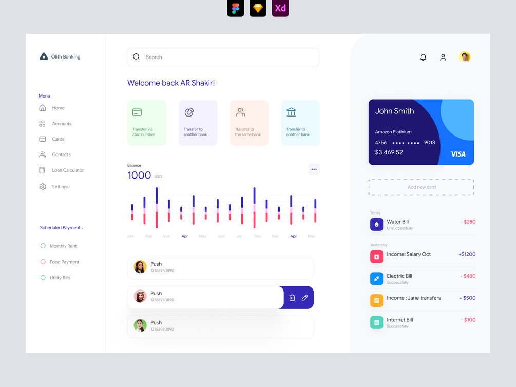 Banking Dashboard UI