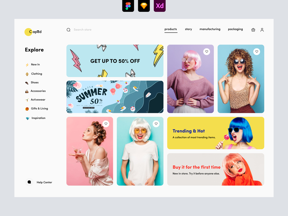 Wigs - Ecommerce Dashboard UI
