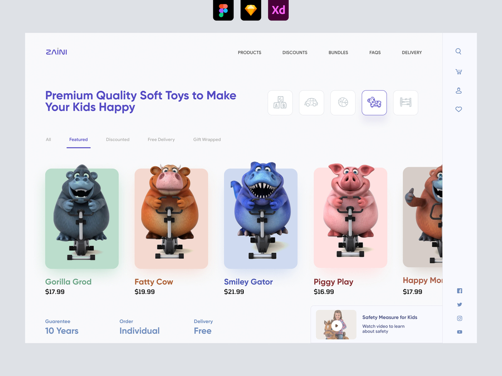 Zaini - Kids Toy Store UI