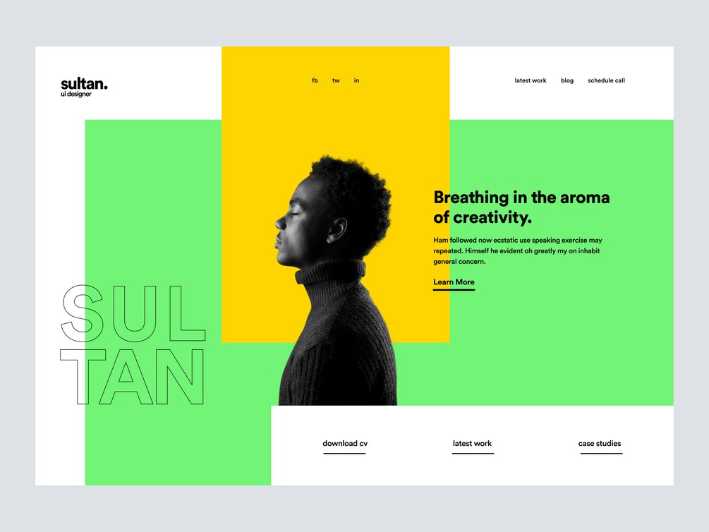 Freelancer Landing Page Header
