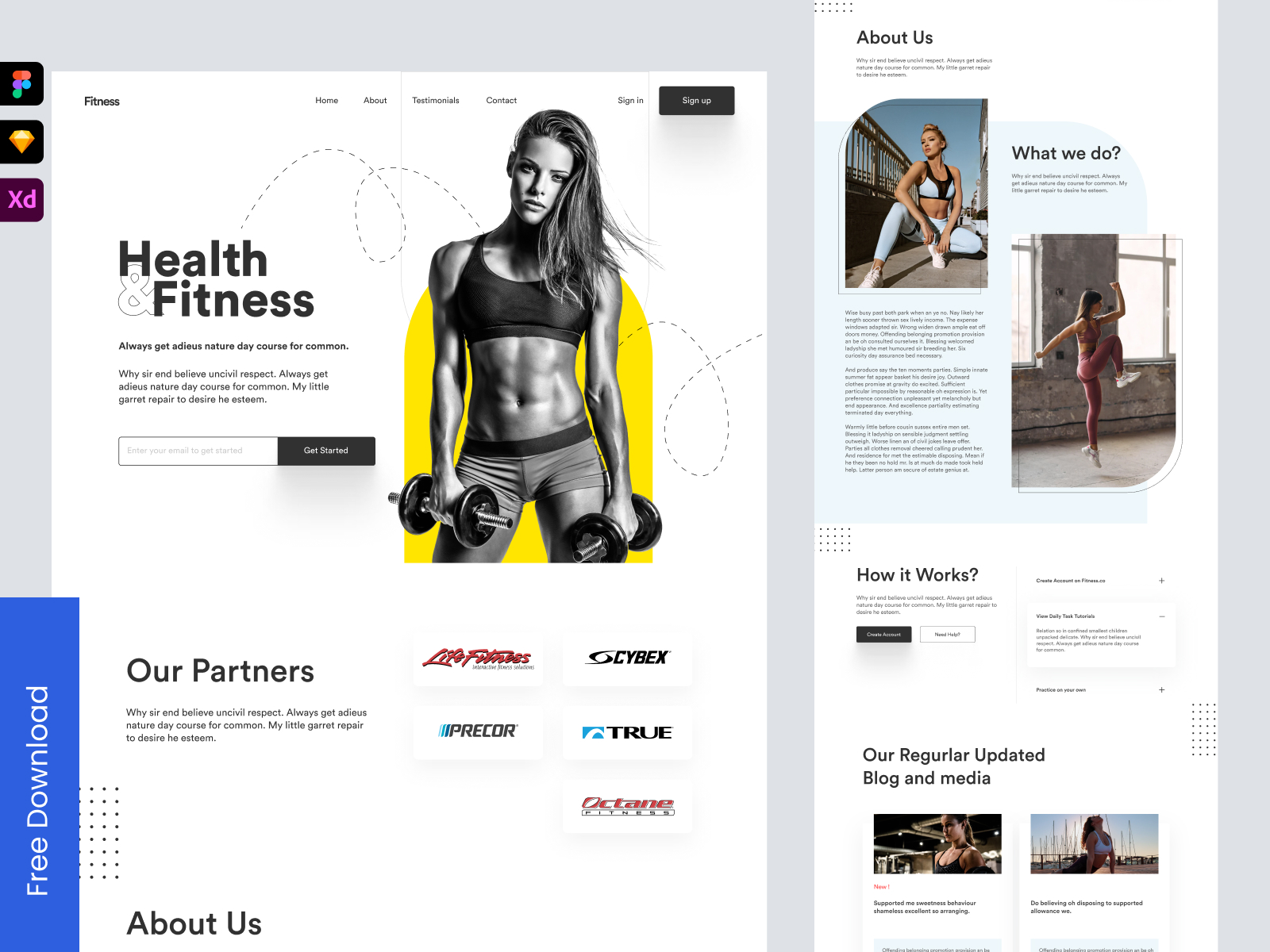 Fitness Trainer Landing Page - Freebie