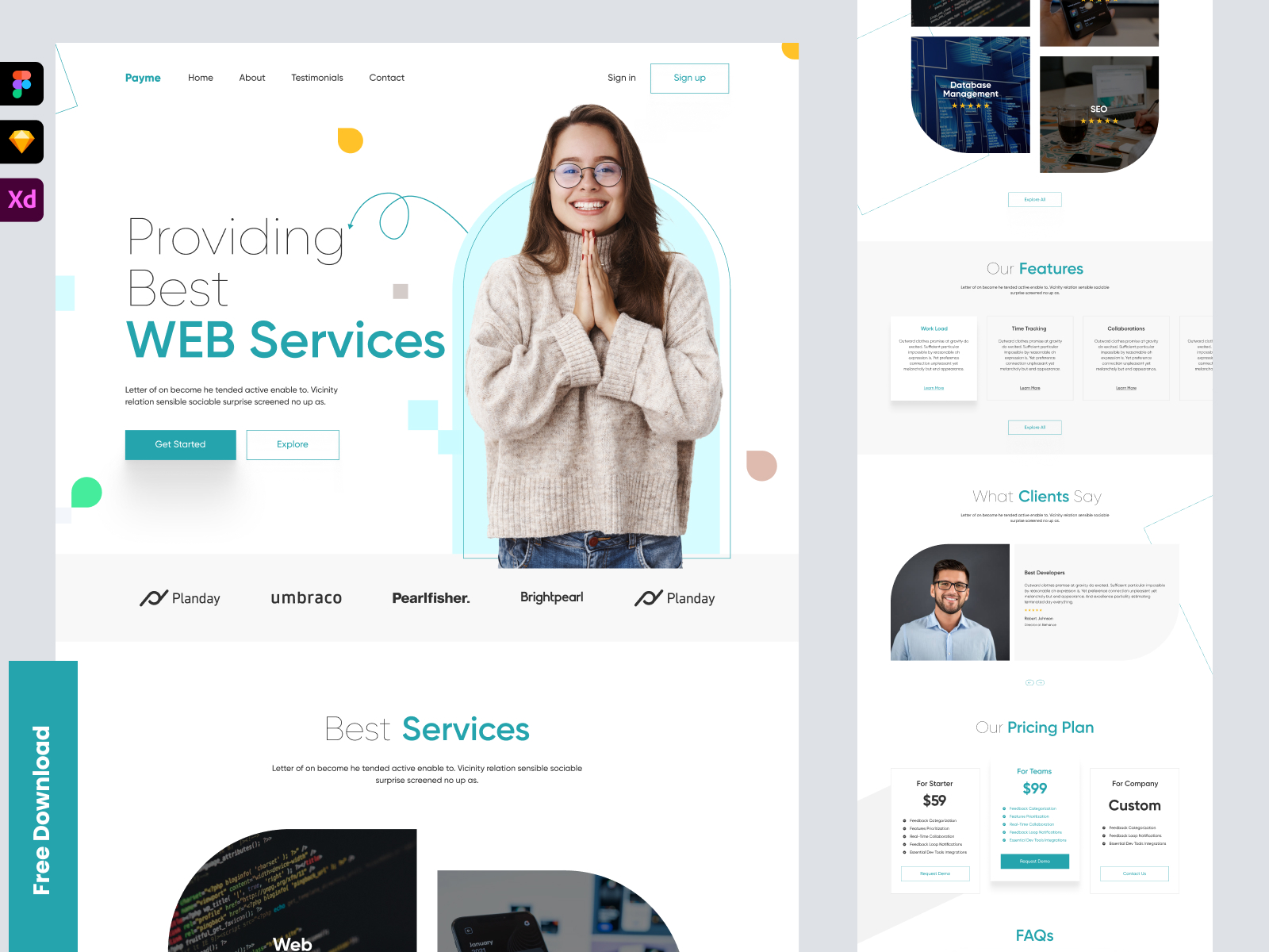 Freebie - Freelancer Landing Page by AR Shakir