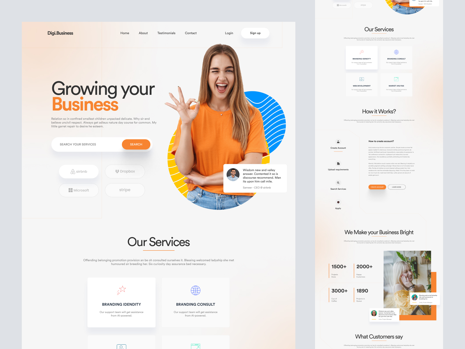 Freebie - Business landing page
