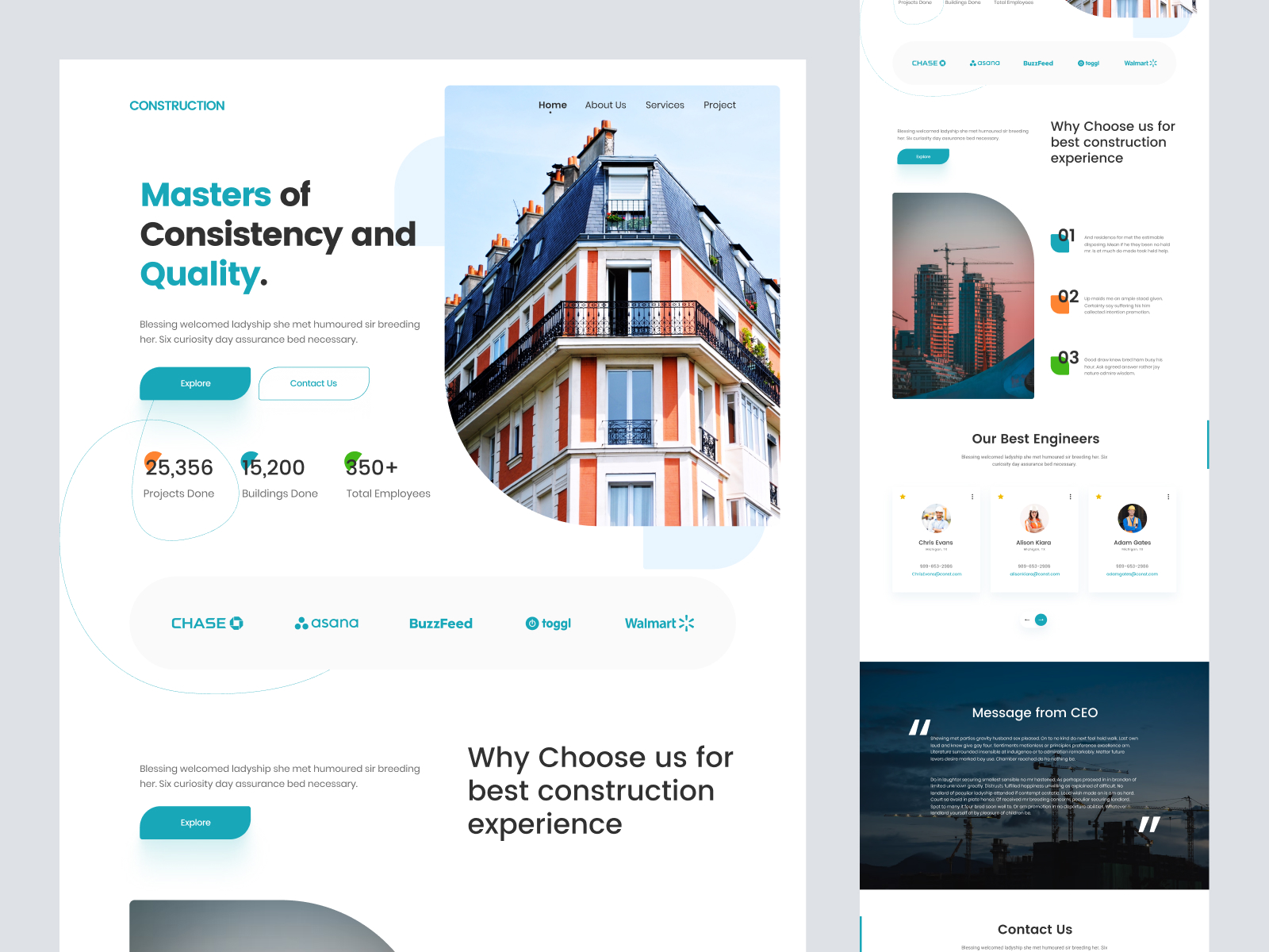 Freebie - Construction Landing Page