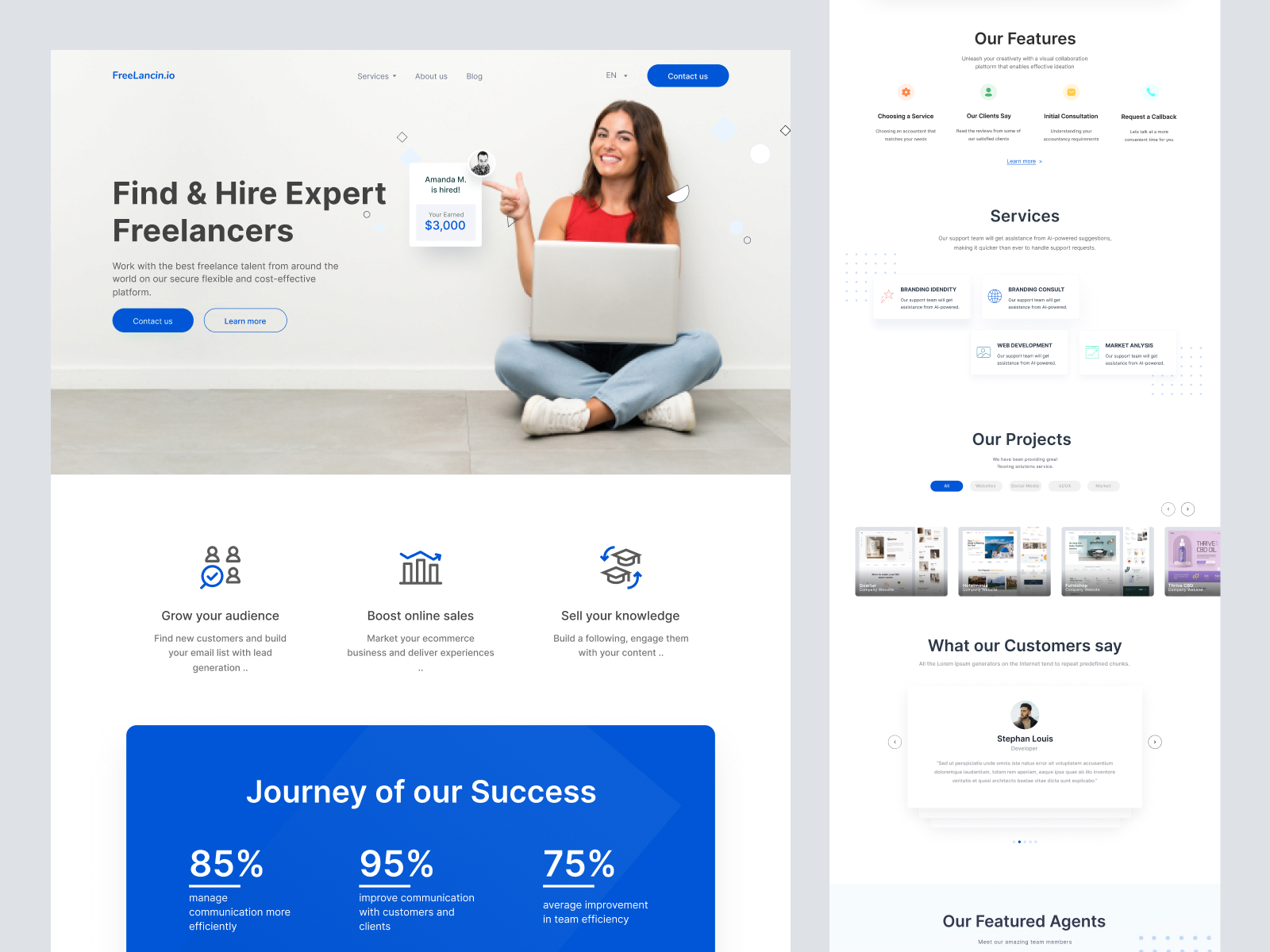 Freebie - Landing Page: Freelancer Website