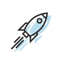 Illustration of a Rocket for Emerging Technology