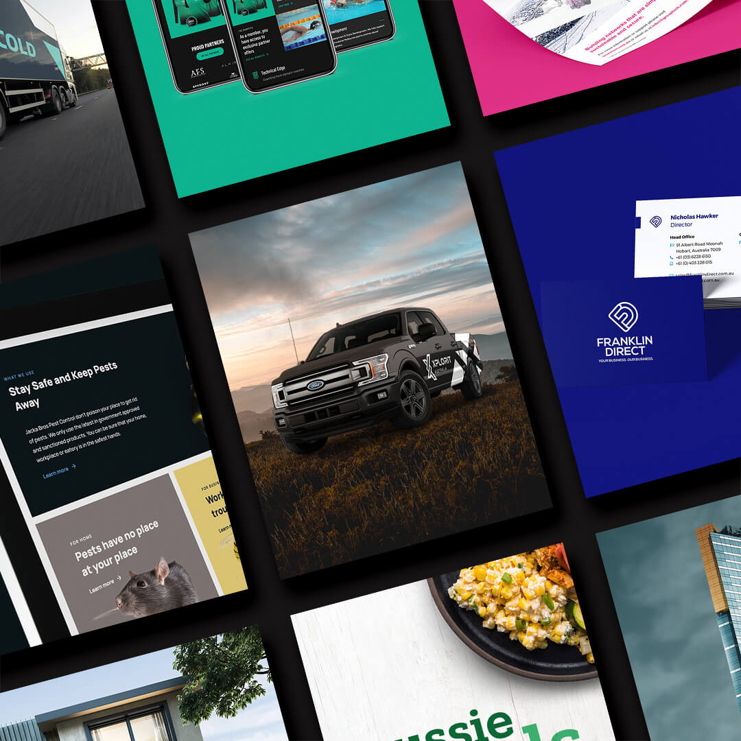 Sample project cards in a grid format