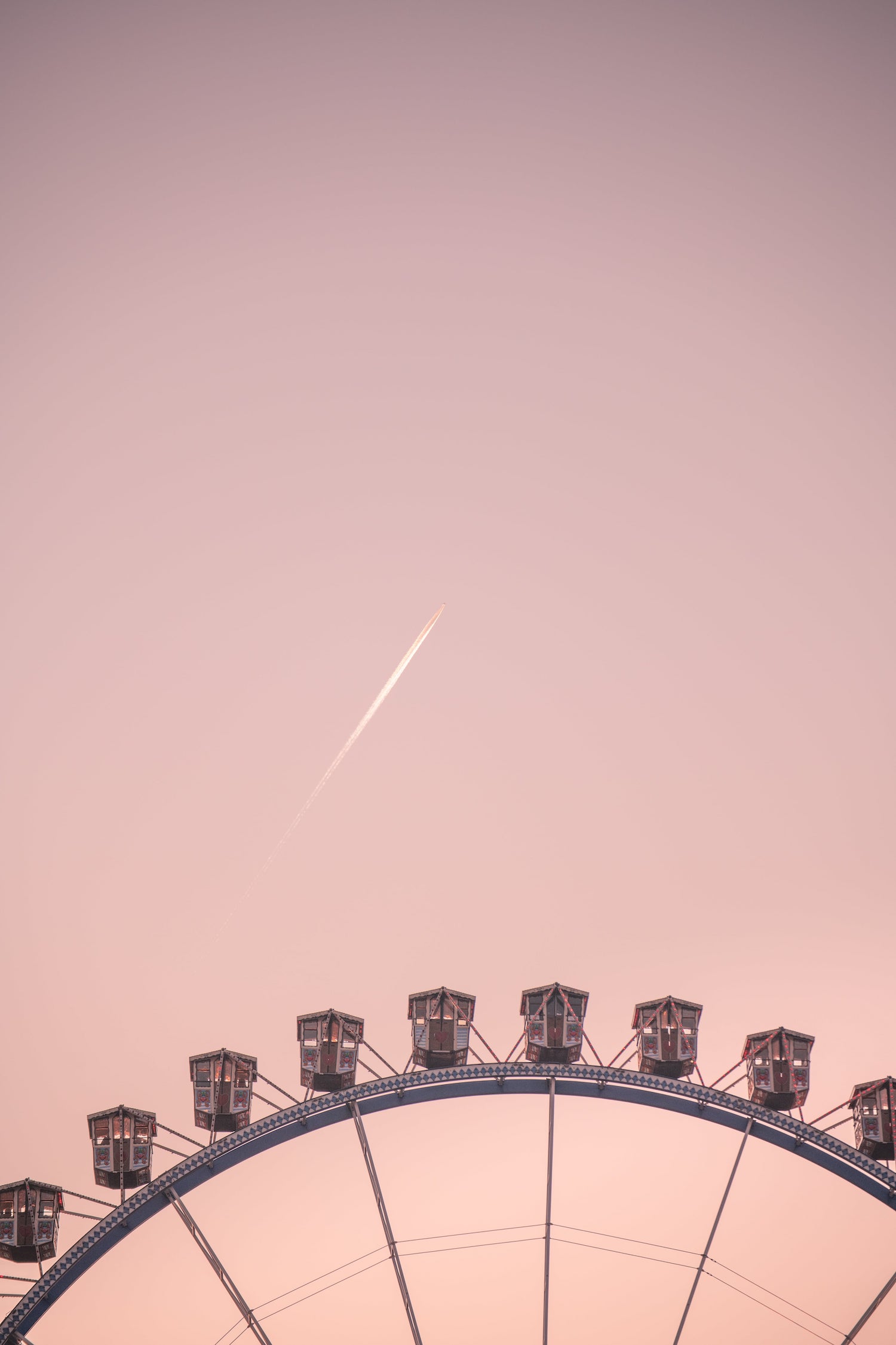 Fair Ferris Wheel, sunset in Berlin