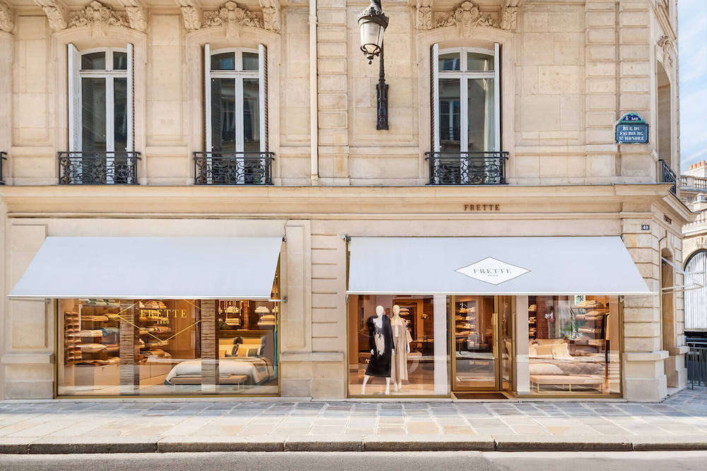Frette shop in a Parisian street.