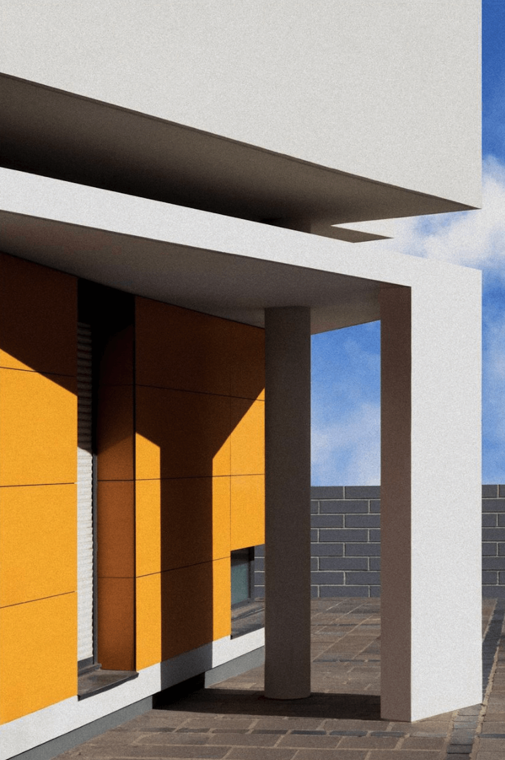 Architectural details of a geometrically perfect building.