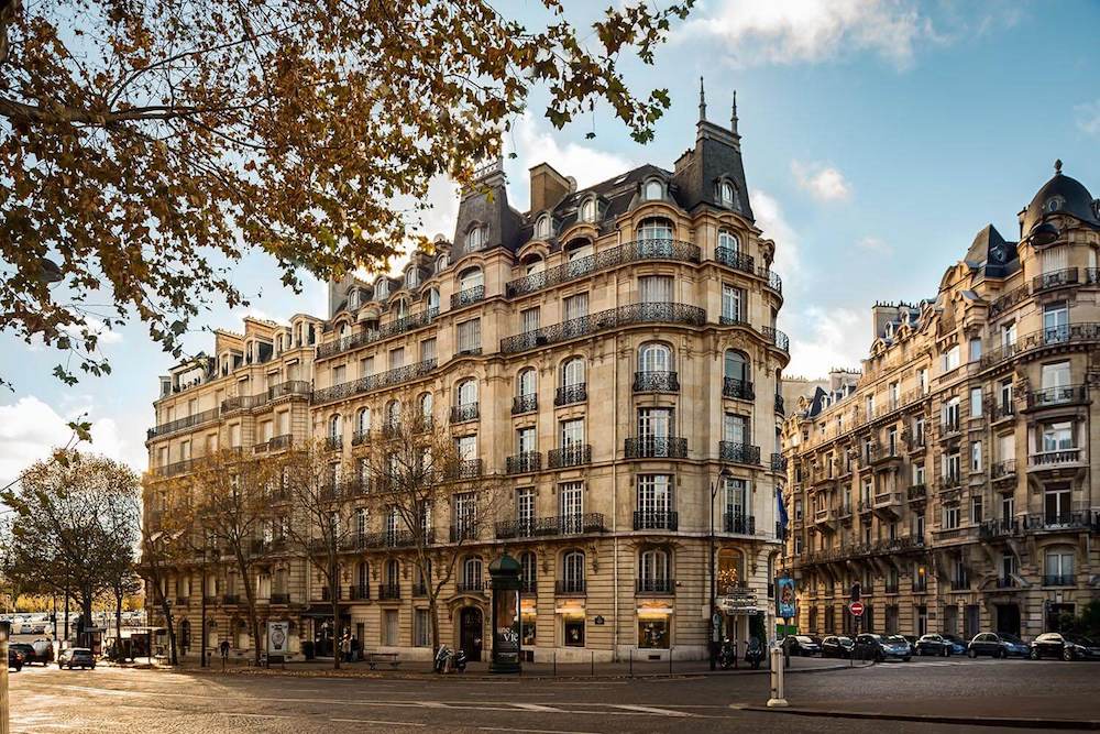 Gothic-style building block in Paris.