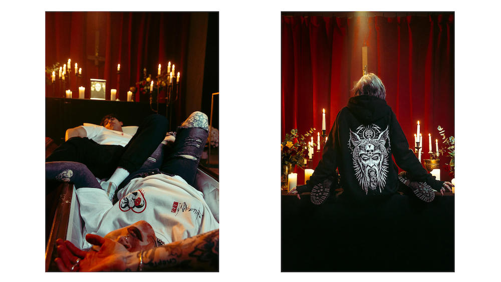 Gothic set photoshoots.