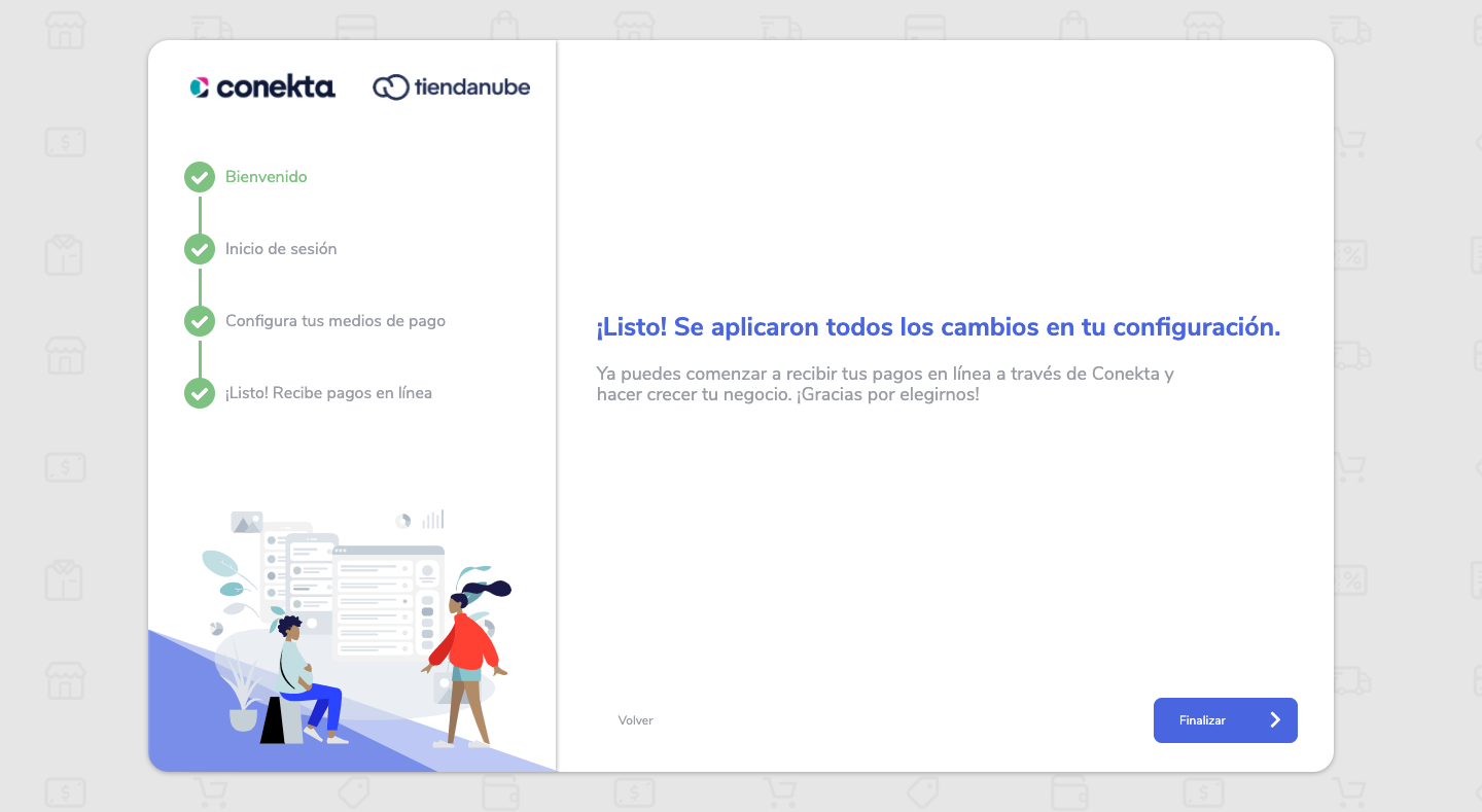Felicidades, estás listo para comenzar a recibir pagos con Conekta