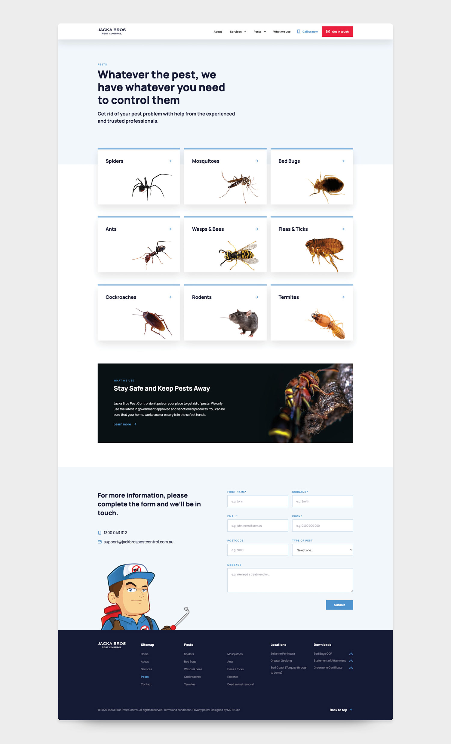 Desktop view of Jacka Bros website