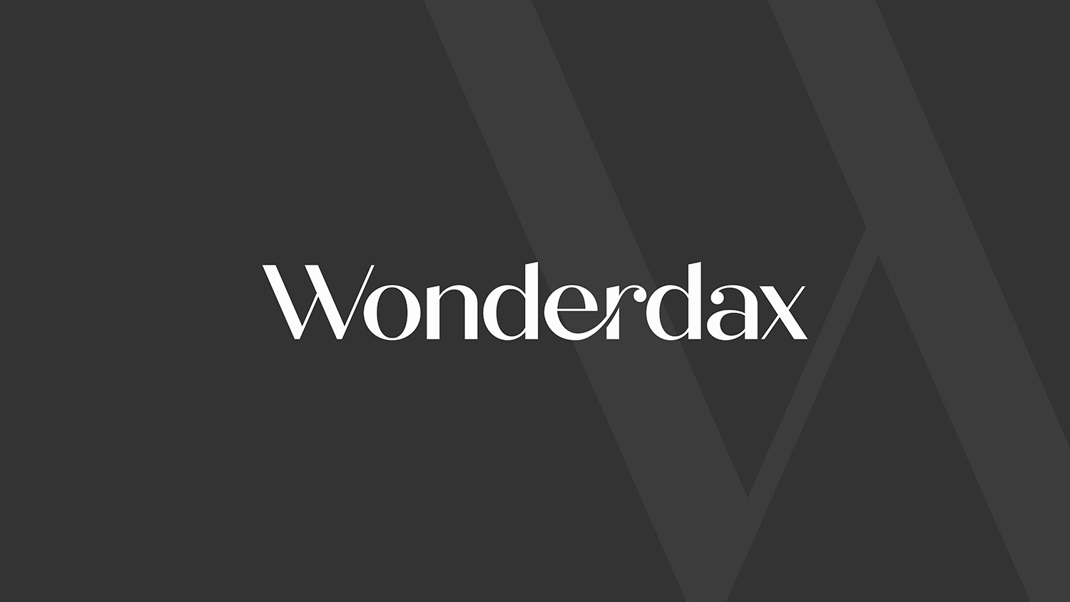 Wonderdax logo on a grey background