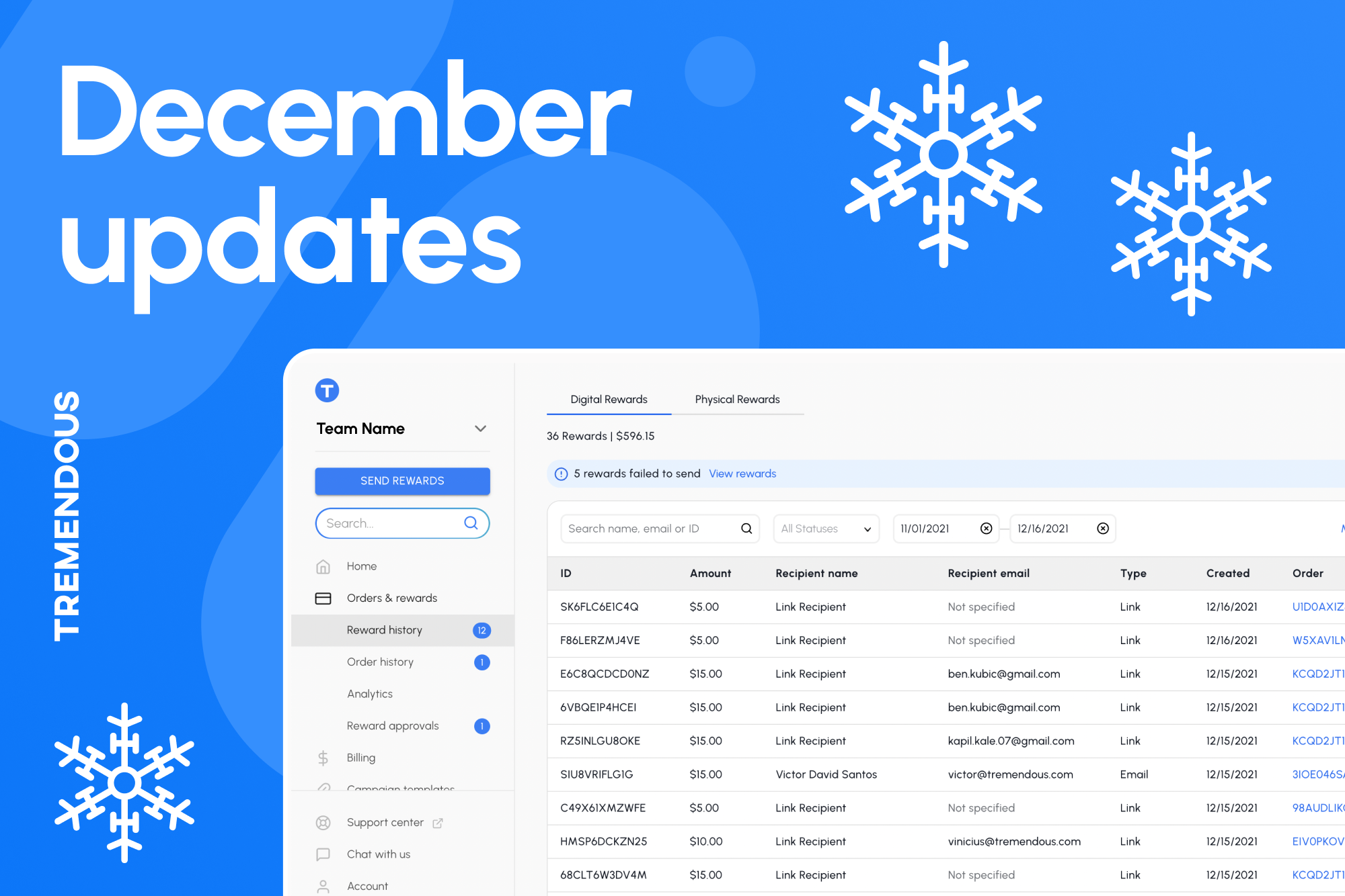 Product improvement — Q4 2021