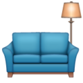 Emoji de Sofá e Luminária de chão