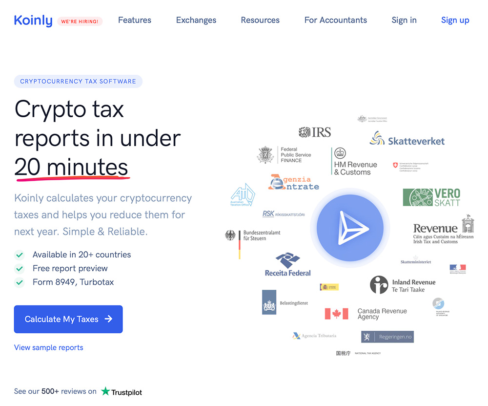 Koinly Tax Tool für Bitcoin (BTC) und andere Kryptowärhungen