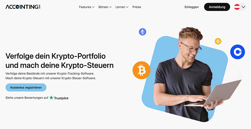 Accointing Krypto Tax Tool mit Wallet Import & Schnittstelle