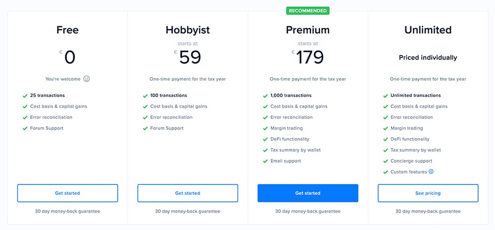 Cointracker Preise