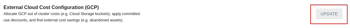 Kubecost External Cloud Cost Configuration (GCP)