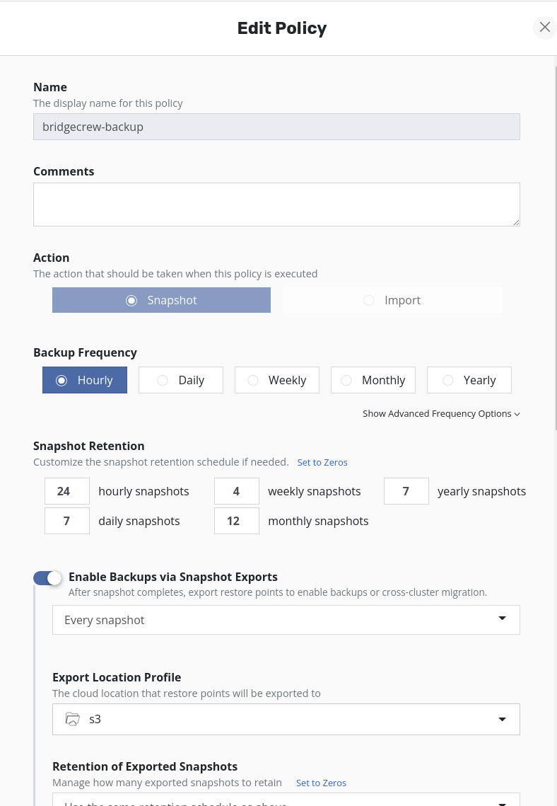 Kasten Edit Policy Prompt