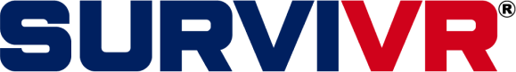 SurviVR first responder and police training simulator logo. 
