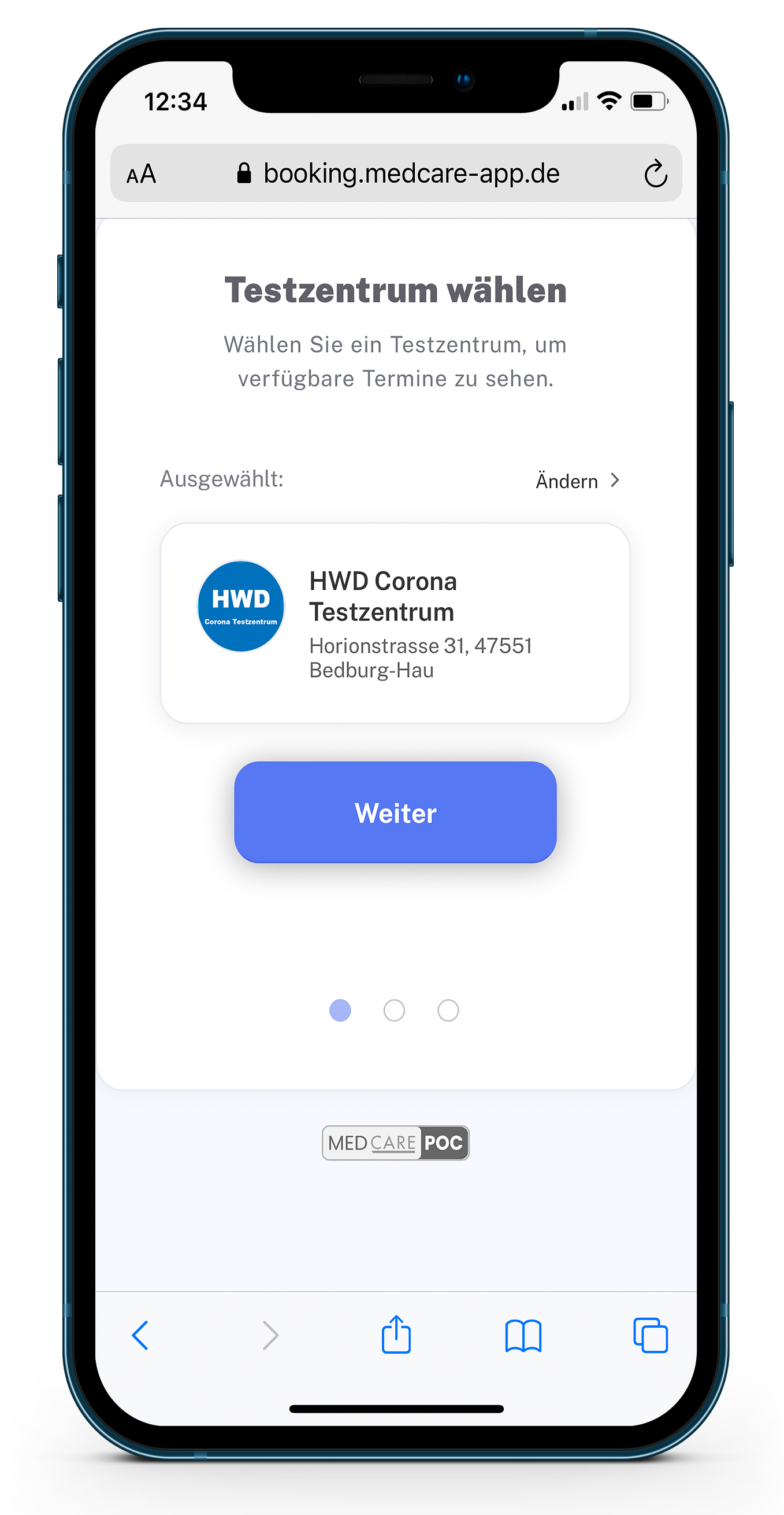 Mit MedCare Point-of-Care können Sie Testergebnisse direkt mit dem Smartphone erfassen.