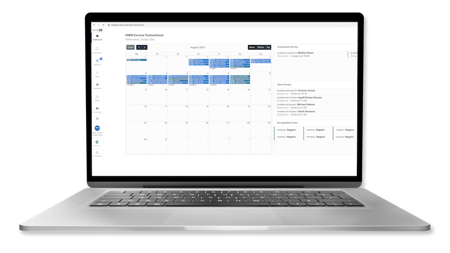 MedCare Point-of-Care Software für Testzentren