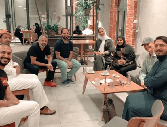 Circle gathering in Saudi Arabia